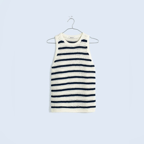 Madewell Crochet-Knit Crewneck Sweater Tank - Size XS - Picture 6 of 6